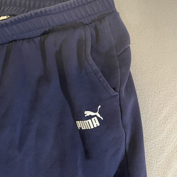 Puma Pants Mens Size 2XL Blue Casual Track Running Sweatpants Joggers - Picture 2 of 6
